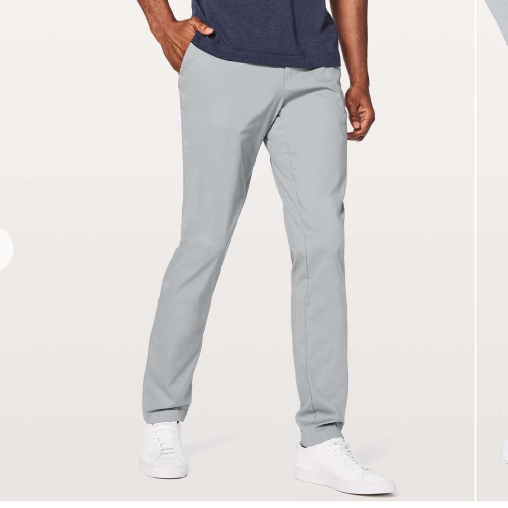 Lululemon Commission Classic Fit Chino Pants Swift Cotton Gray Men’s 38 Travel
